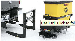Speed Caster Spreader by Fisher - sold and installed by Sarris Truck Equipment.
